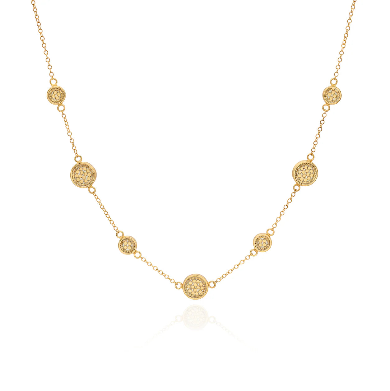 Classic Station Necklace Gold