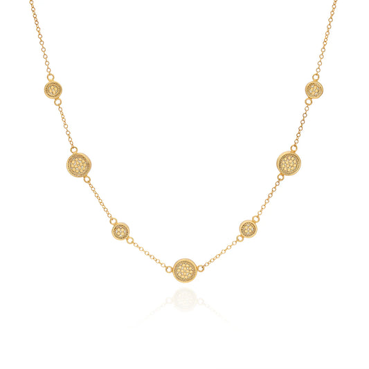 Classic Station Necklace Gold