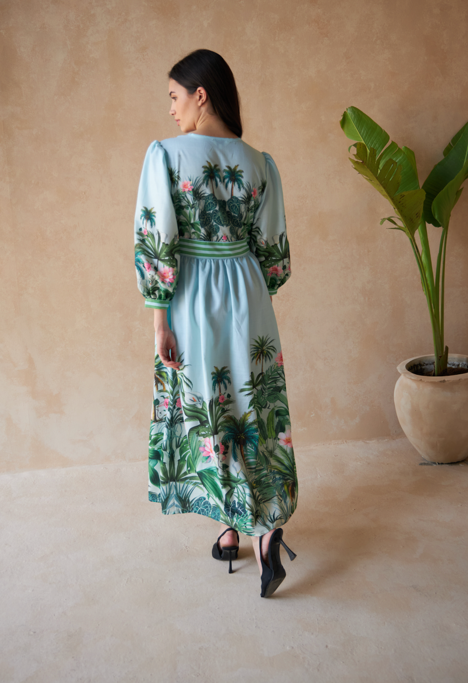 Saigon Palm Green Dress