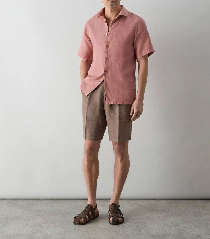 Somerton Rosewood Linen Shirt