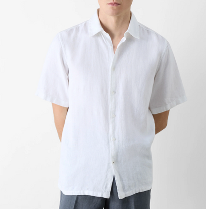 Somerton White Linen Shirt