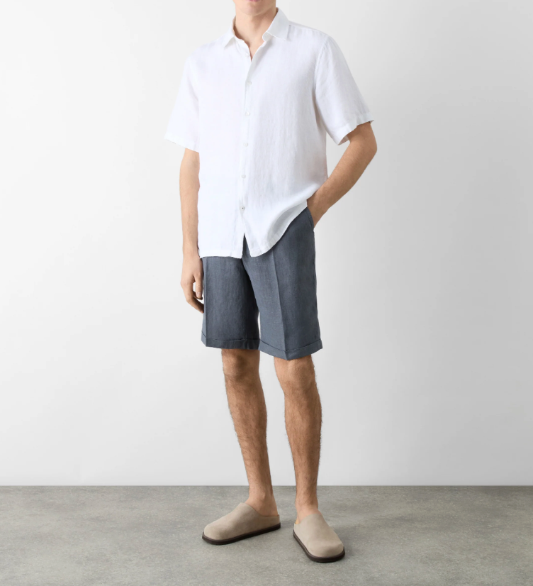 Somerton White Linen Shirt