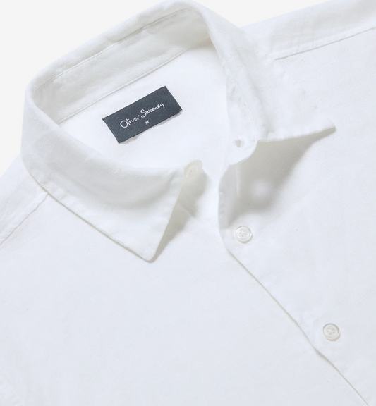 Somerton White Linen Shirt