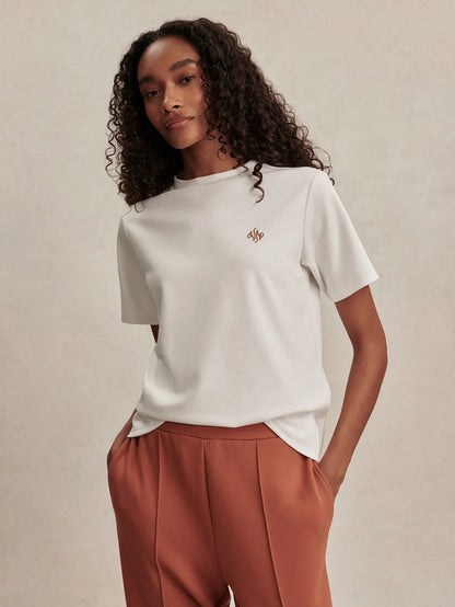 Stevie Branded Tee - White