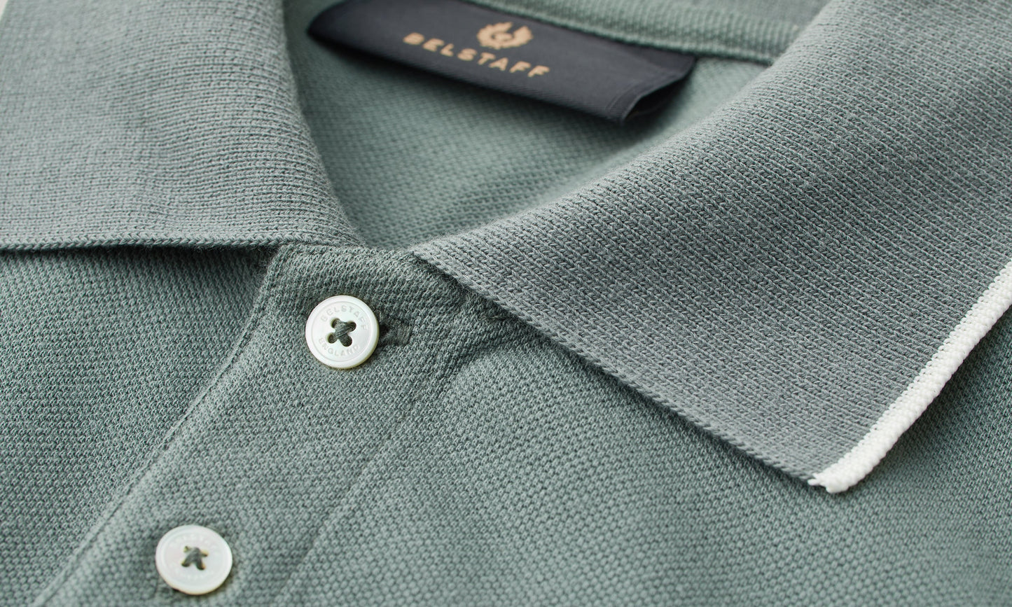 Mineral Green Tipped Polo Shirt