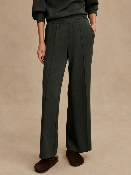 The Wide Leg Pant 30 - Olive Marl