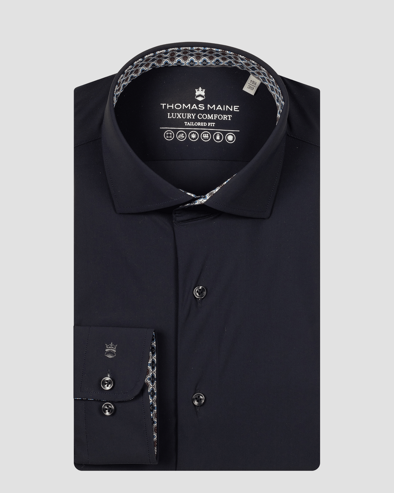Navy Four-Way Stretch Shirt