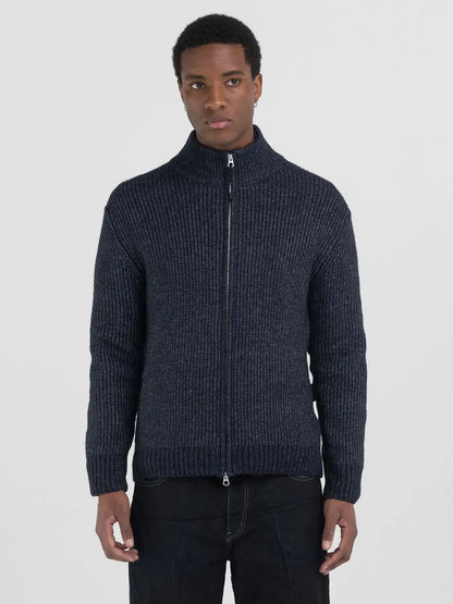 Wool-Blend Full-Zip Sweater