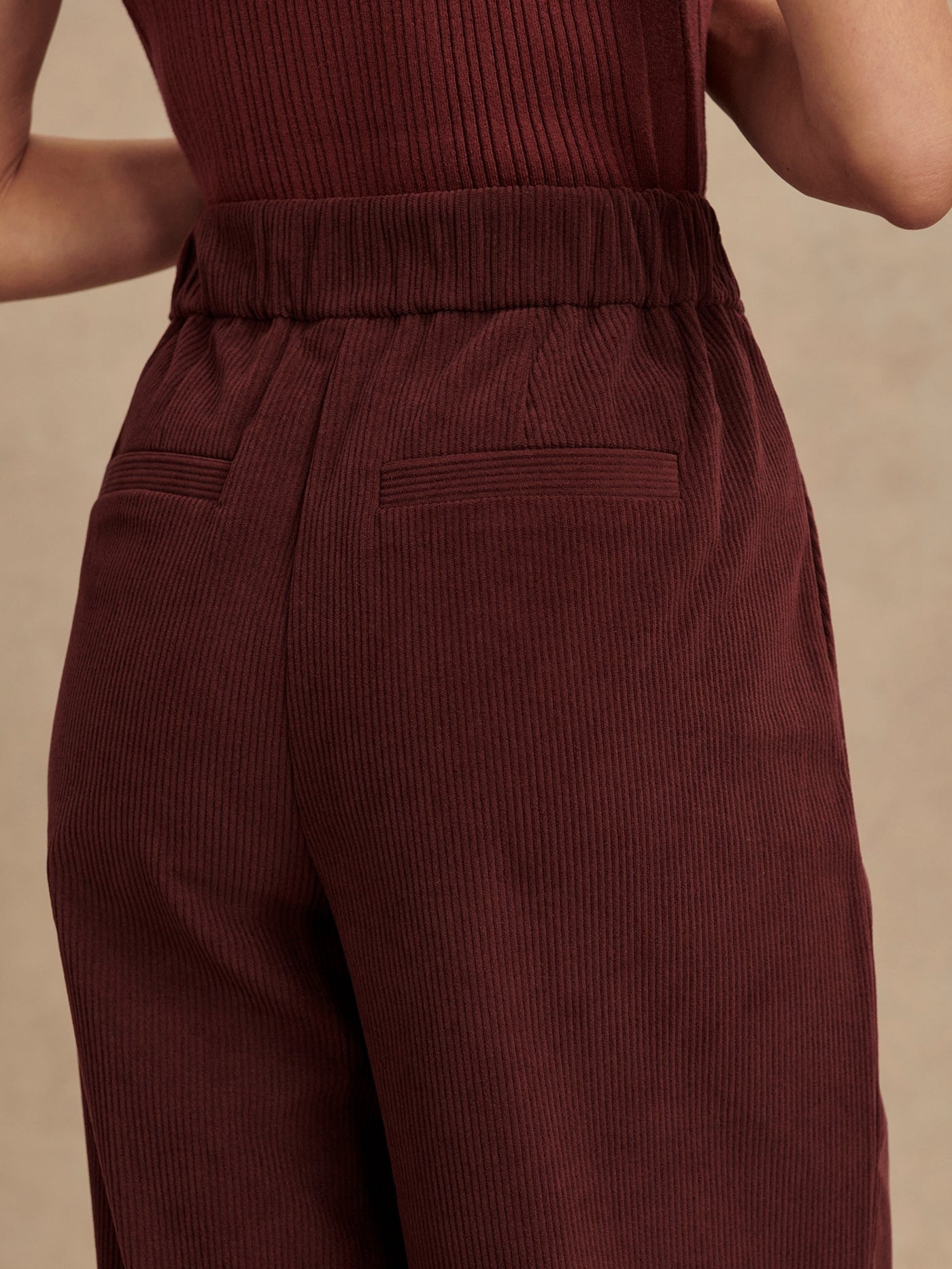 Floris Wide-Leg Corduroy Trouser 29.5" -  Decadent Chocolate