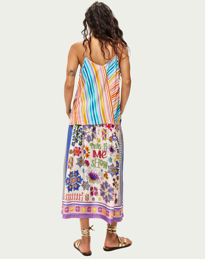 Vanessa Markers Printed Midi Skirt