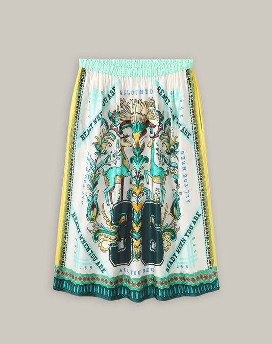 Vanessa Sporty Jade Midi Skirt