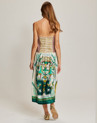 Vanessa Sporty Jade Midi Skirt