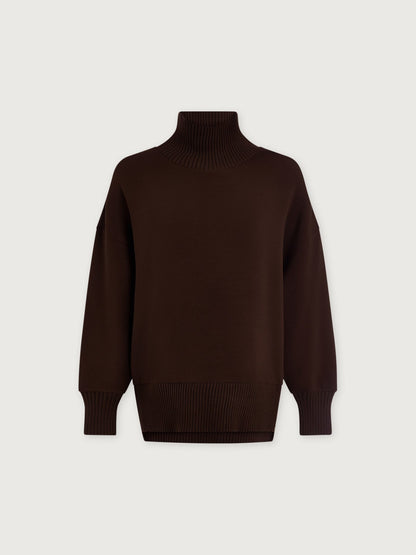 Barker High Neck Sweat - Coffee Bean