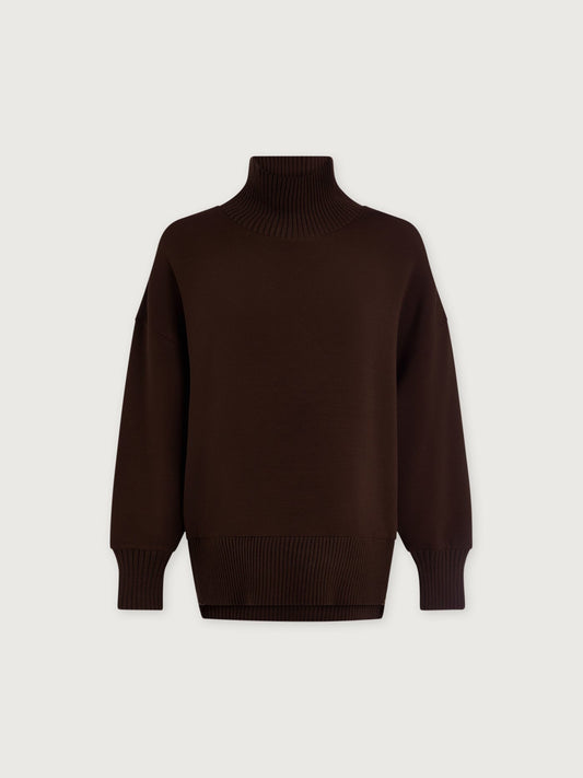 Barker High Neck Sweat - Coffee Bean