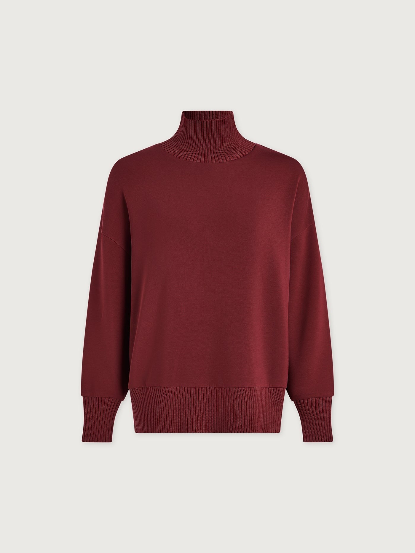 Varley Barker High-Neck Sweat – New Maroon