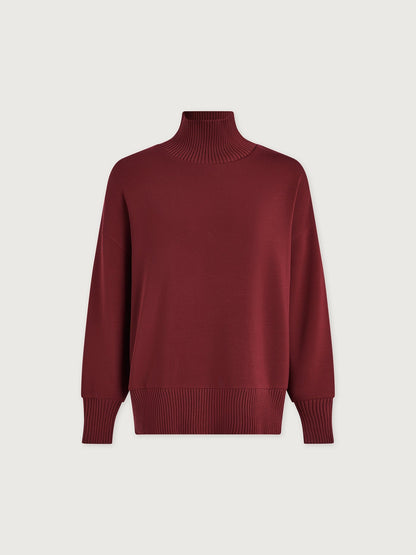 Varley Barker High-Neck Sweat – New Maroon