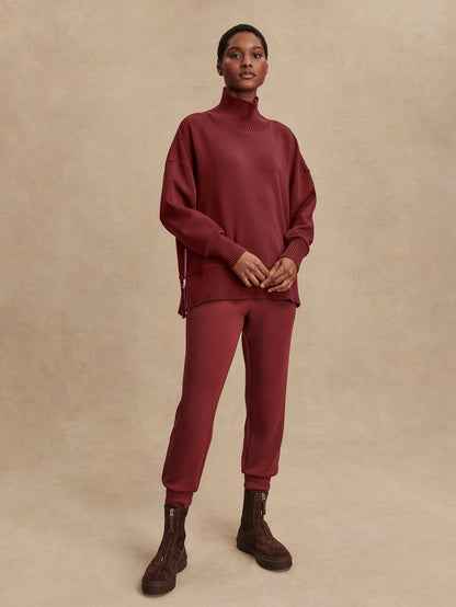 Varley Barker High-Neck Sweat – New Maroon