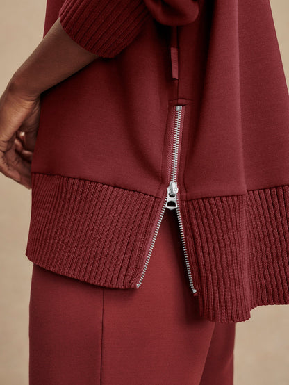Varley Barker High-Neck Sweat – New Maroon