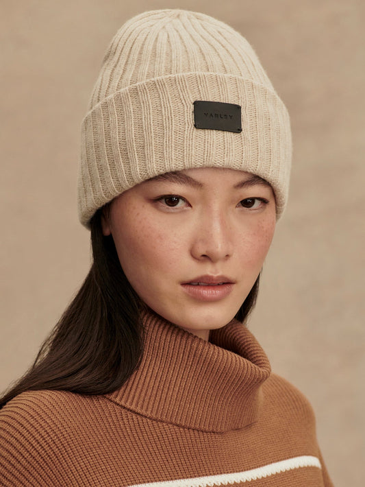 Elva Chunky Rib Beanie - Rainy Day