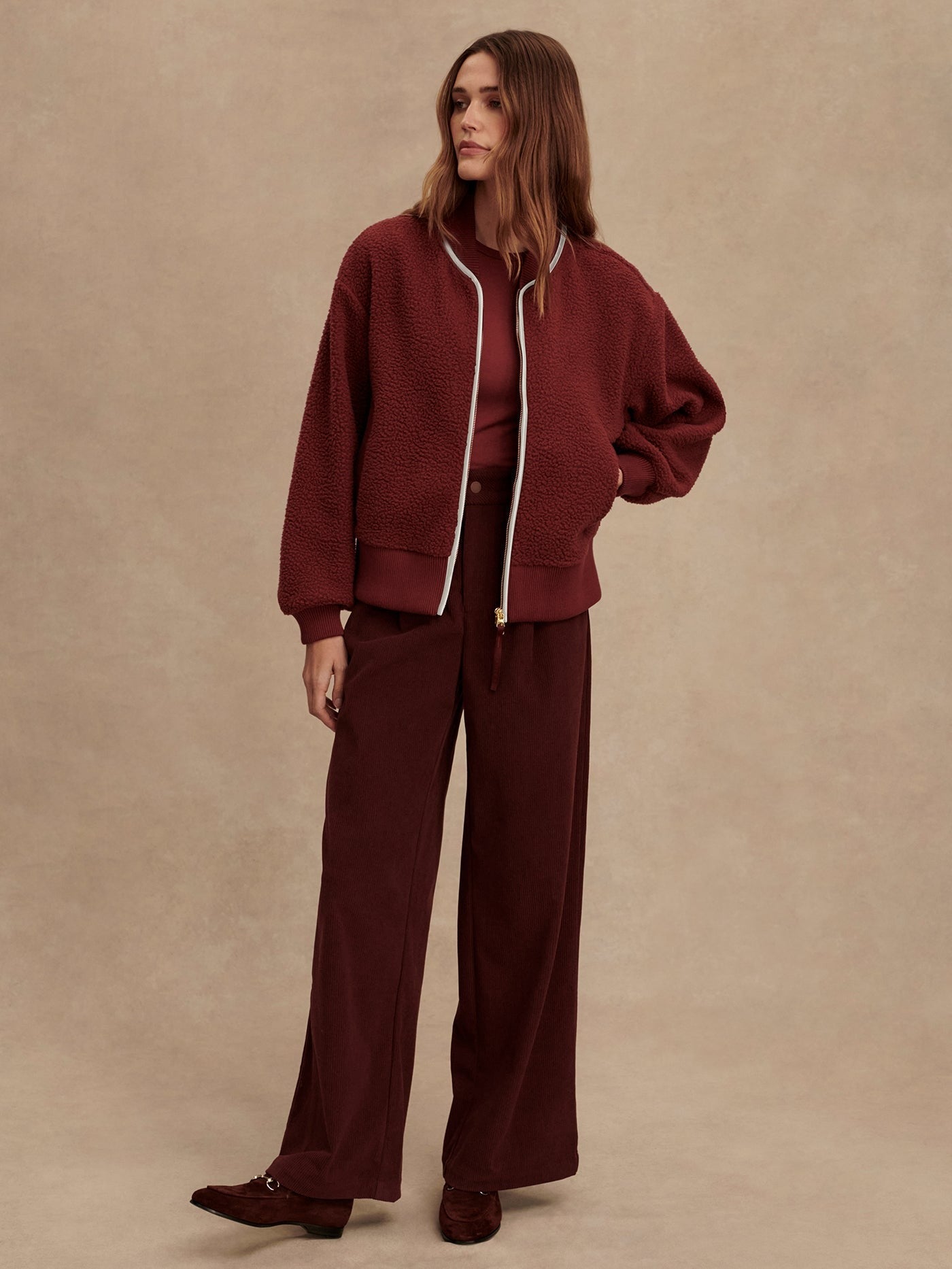 Hansley Fleece Jacket – New Maroon