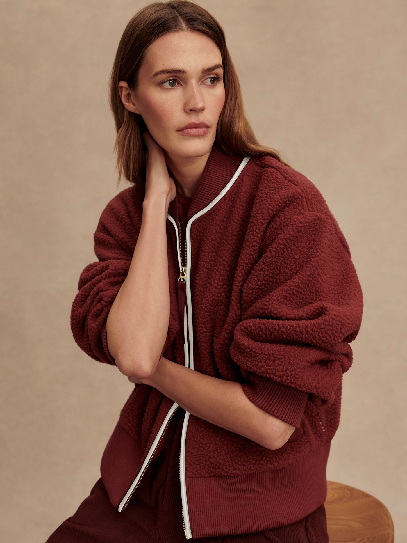Hansley Fleece Jacket – New Maroon