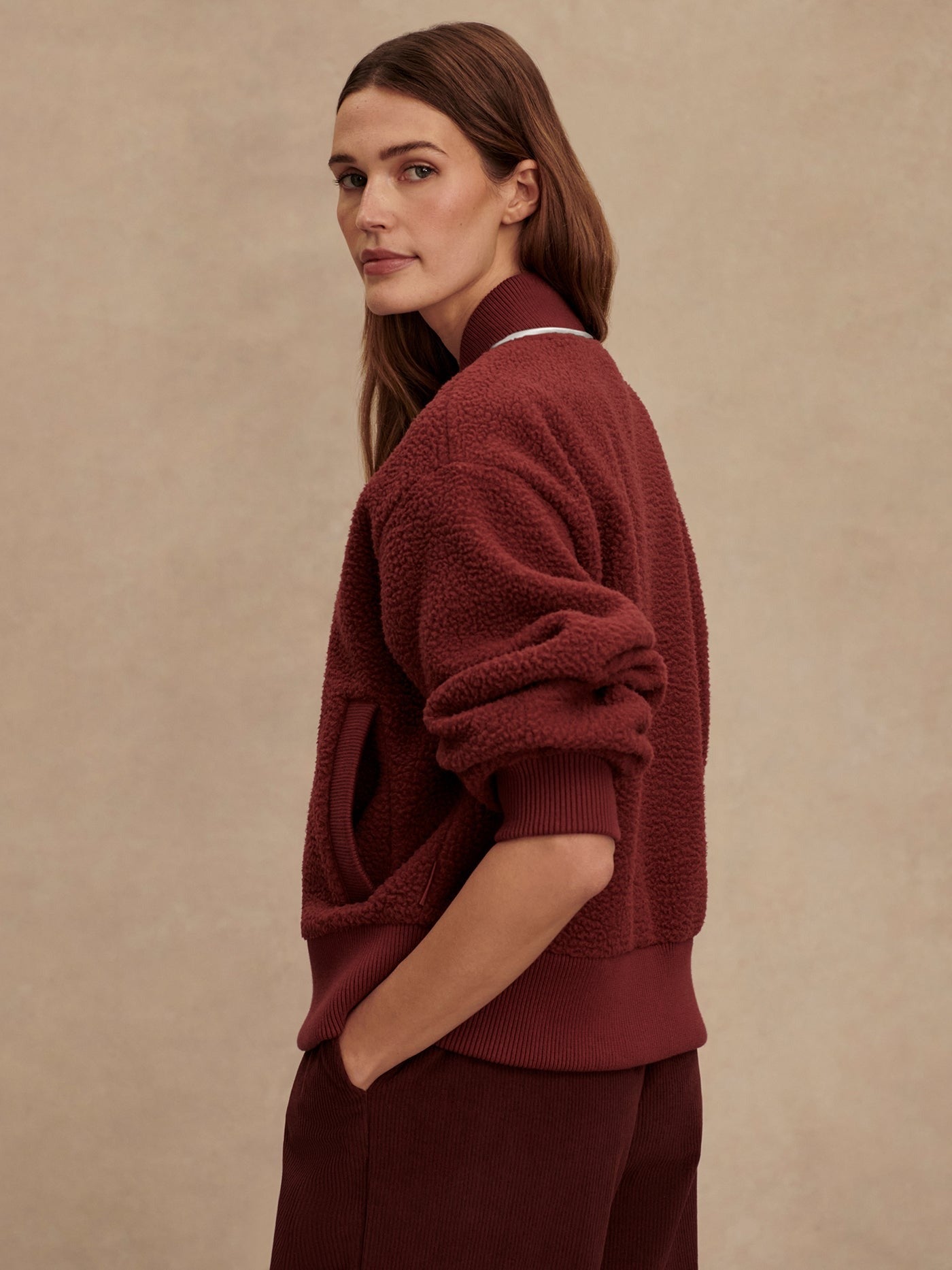 Hansley Fleece Jacket – New Maroon