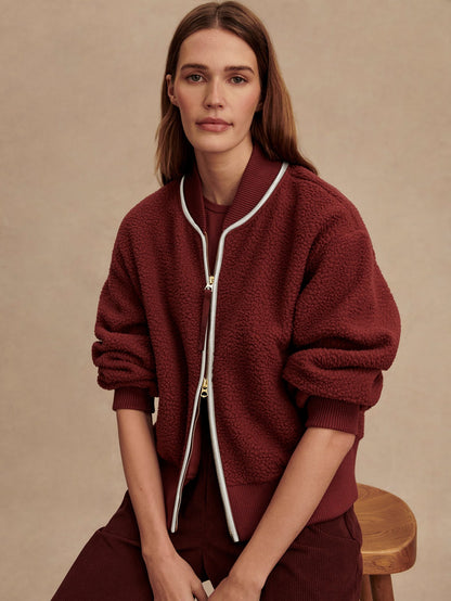 Hansley Fleece Jacket – New Maroon