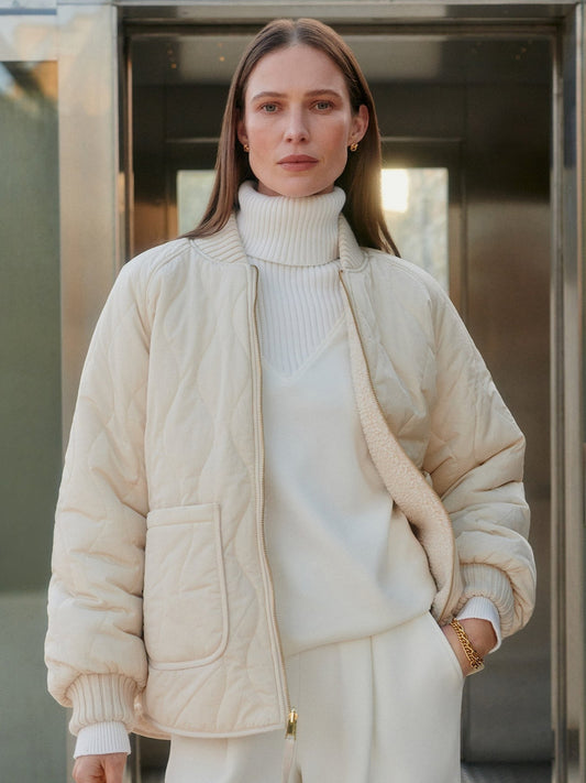 Serina Reversible Quilt Jacket - Sandshell