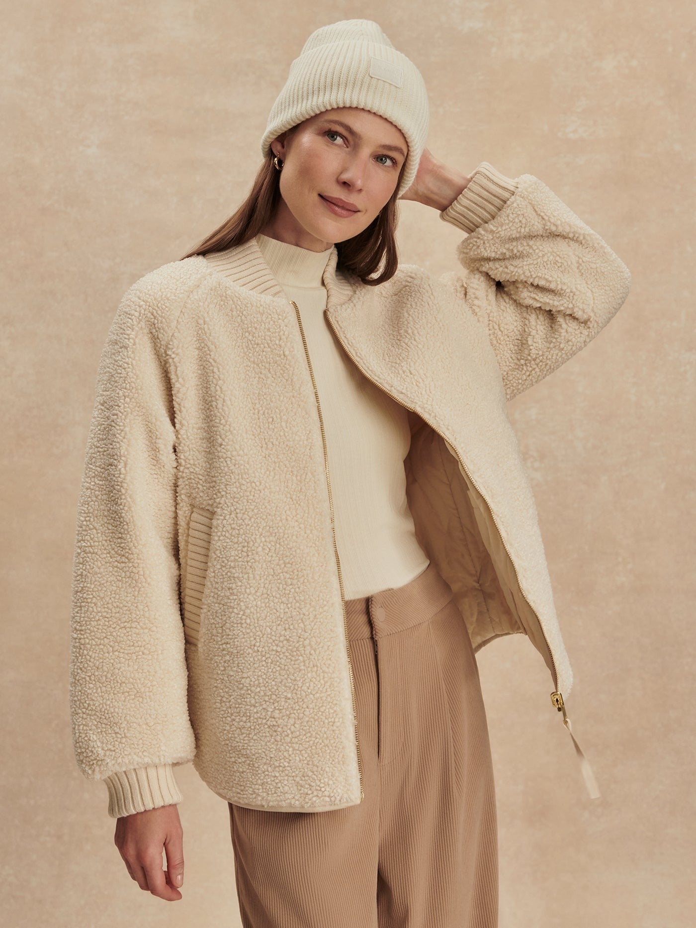 Serina Reversible Quilt Jacket - Sandshell