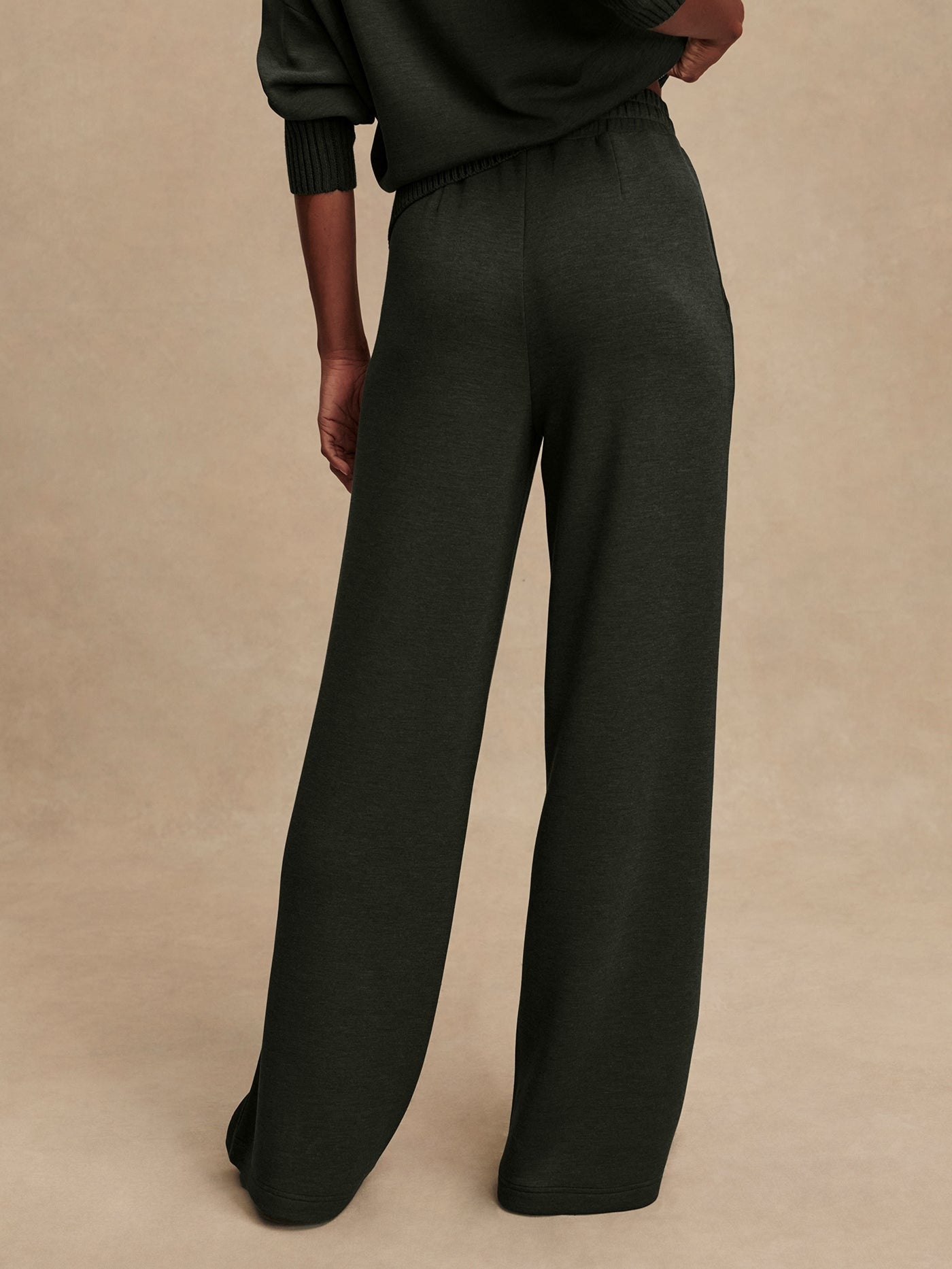 The Extra Wide Leg Pant 29.5 - Olive Marl