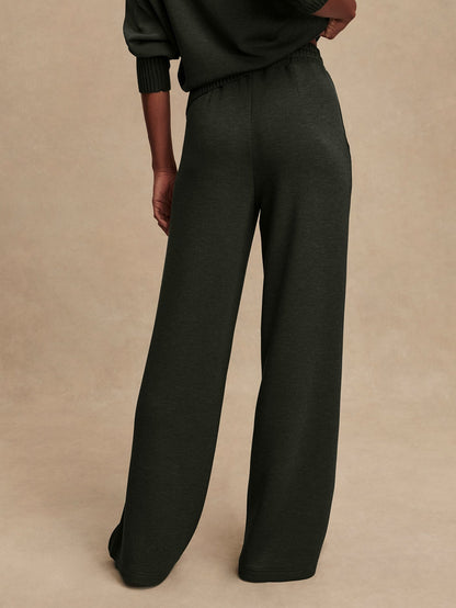 The Extra Wide Leg Pant 29.5 - Olive Marl