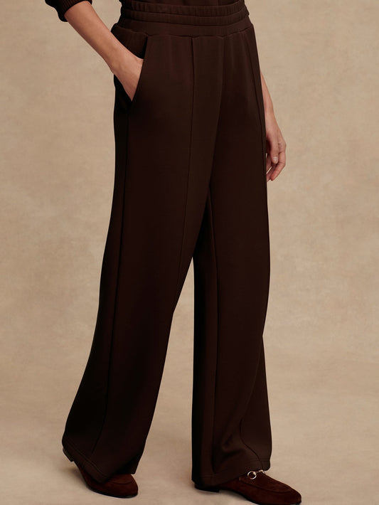 The Wide Leg Pant 30 - Coffee Bean