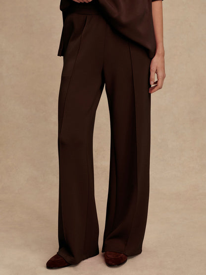 The Wide Leg Pant 30 - Coffee Bean