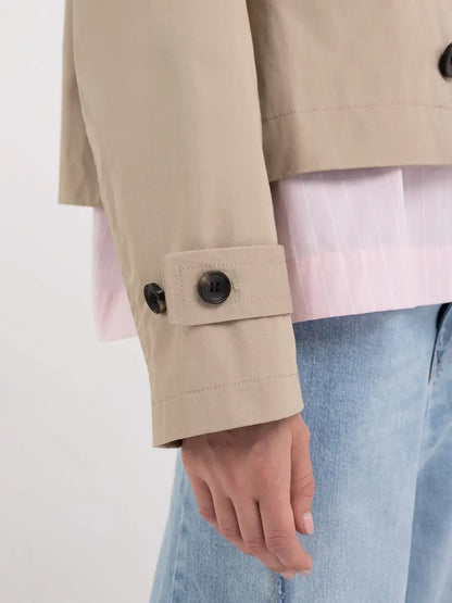 Relaxed Fit Short Trench Coat