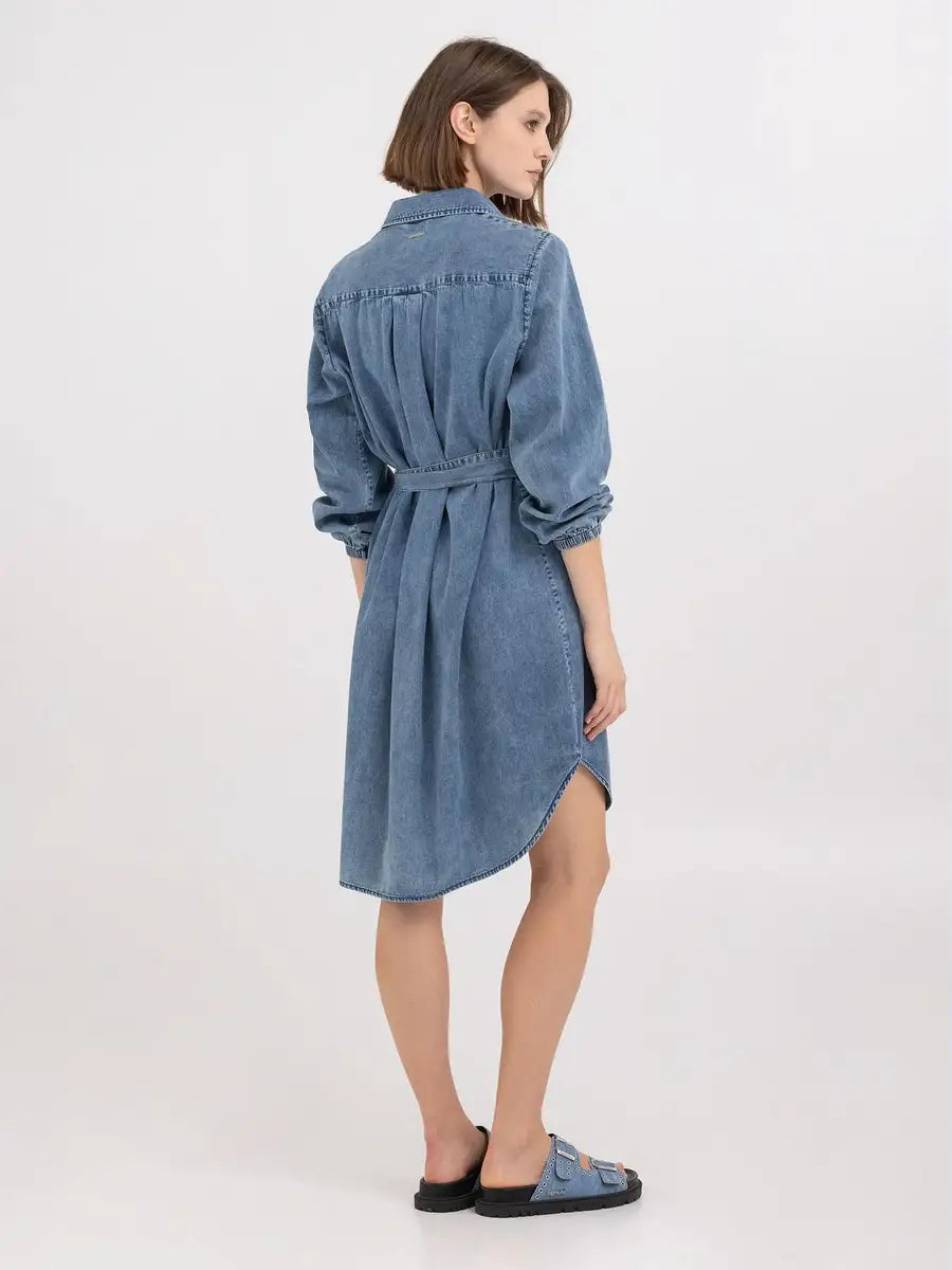 Belted Denim Shirt Dress