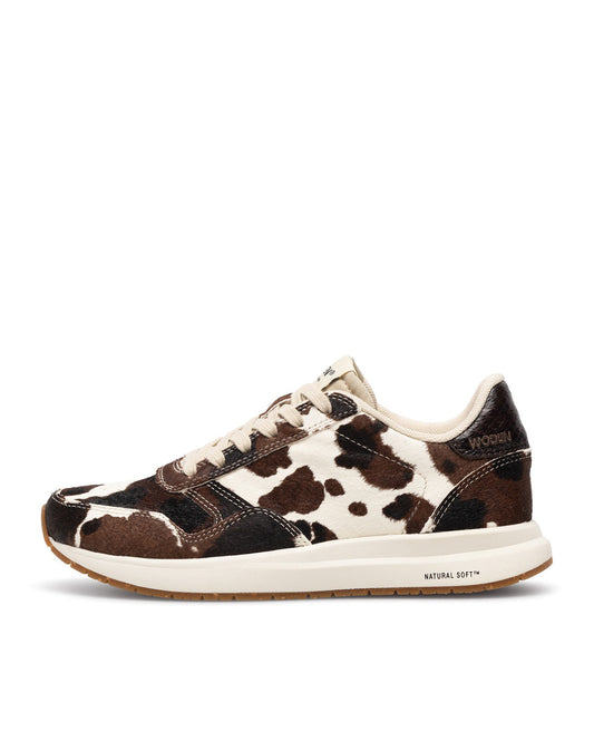 Cow print sneaker on a white background