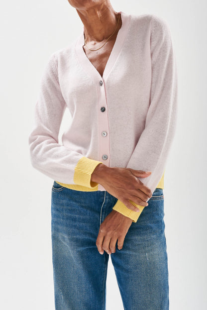 Cashmere Contrast Cardigan