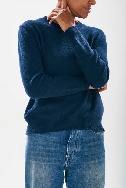 Distressed Cashmere Crew