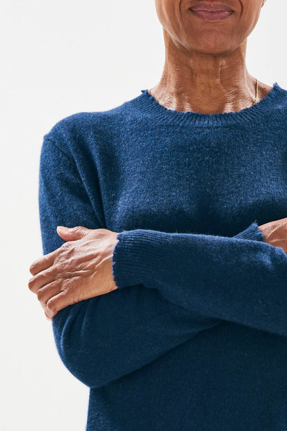 Distressed Cashmere Crew