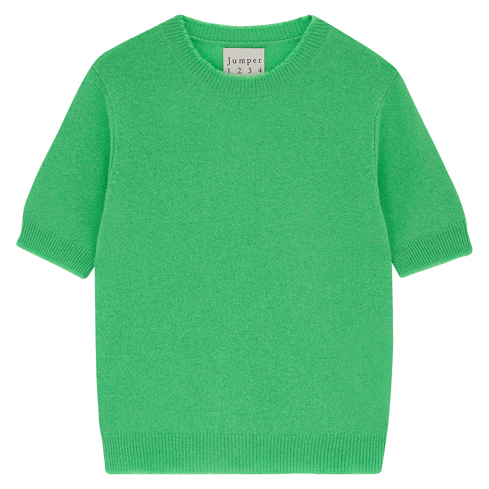Distressed Cashmere T-Shirt - Green