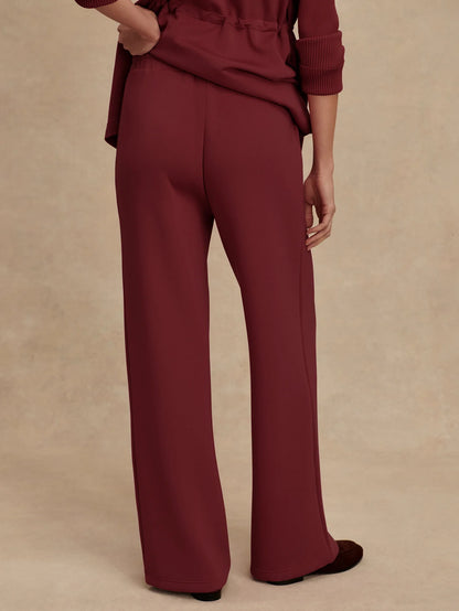 Wide-Leg Pant 30" – New Maroon