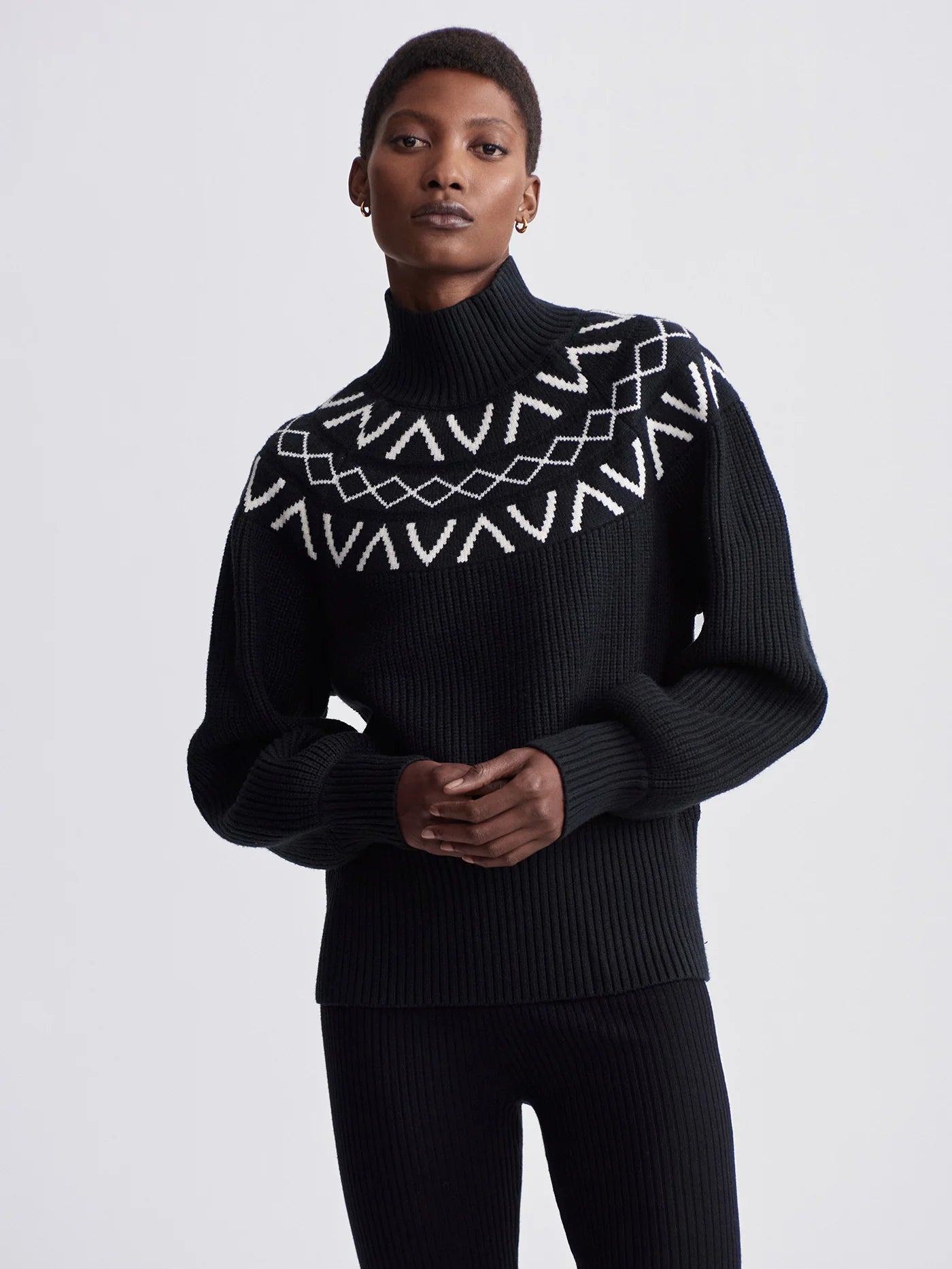 Marcie Fairisle Sweater - Black