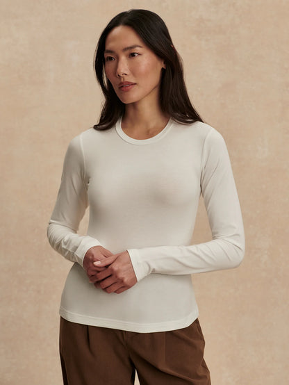 Edna Long Sleeve Tee - White