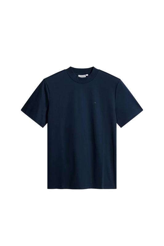 Ace Navy Mock Neck T-Shirt-J Lindeberg-Lewis Yates