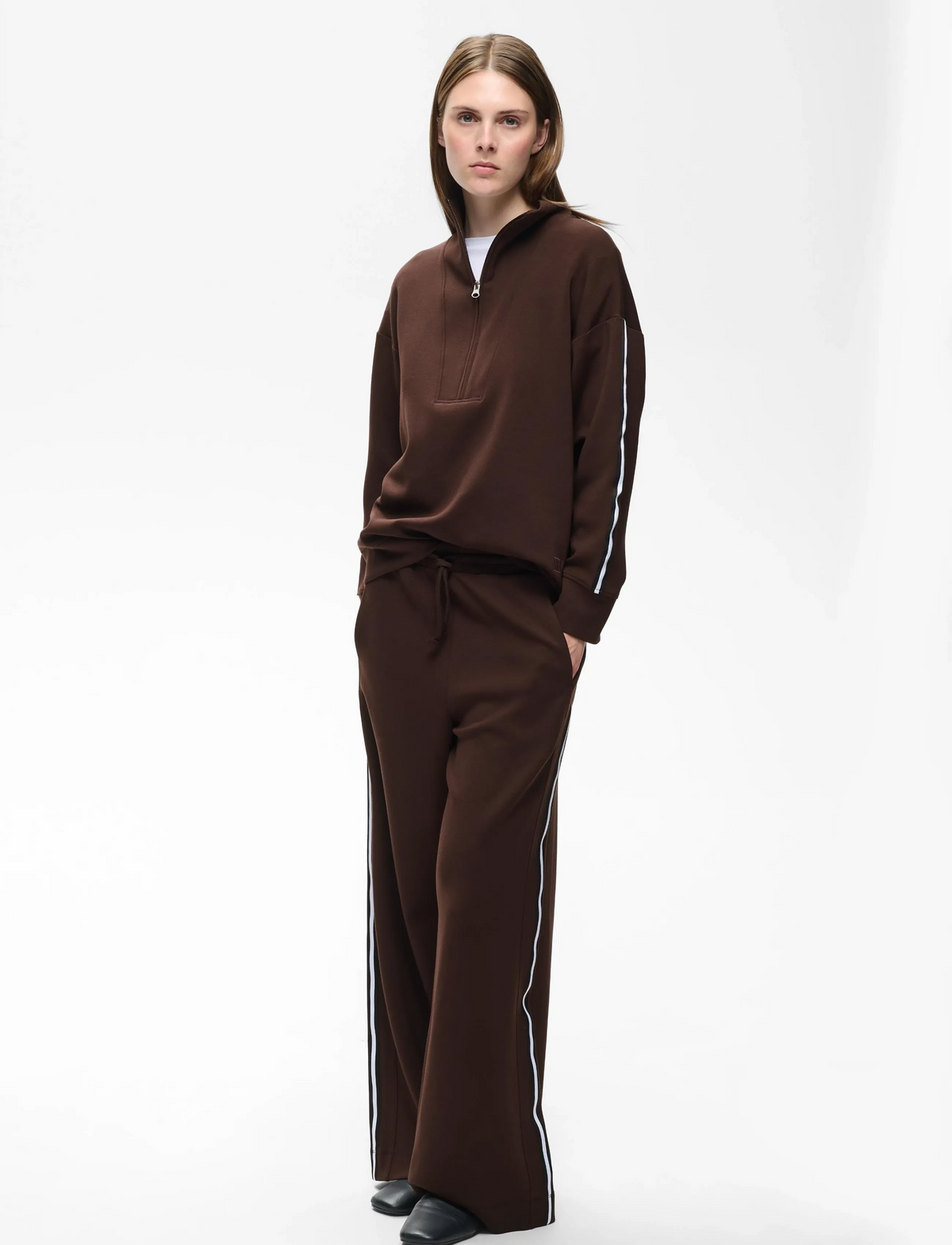 Aggie Vincent Pant Chocolate Brown-InWear-Lewis Yates