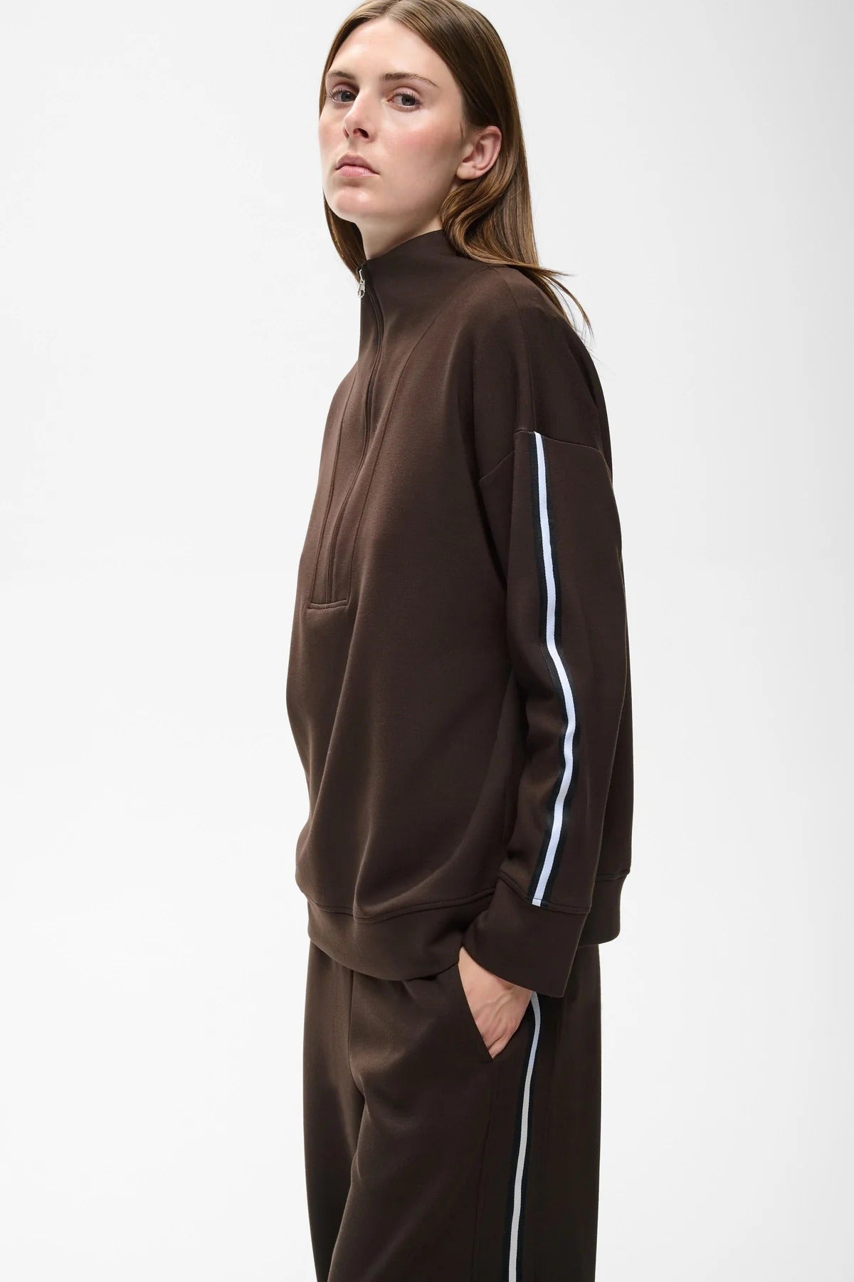 Aggie Vincent Sweatshirt Chocolate Brown-InWear-Lewis Yates