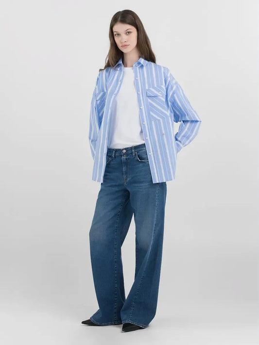 Amelye Wide Leg Jeans-Replay-Lewis Yates