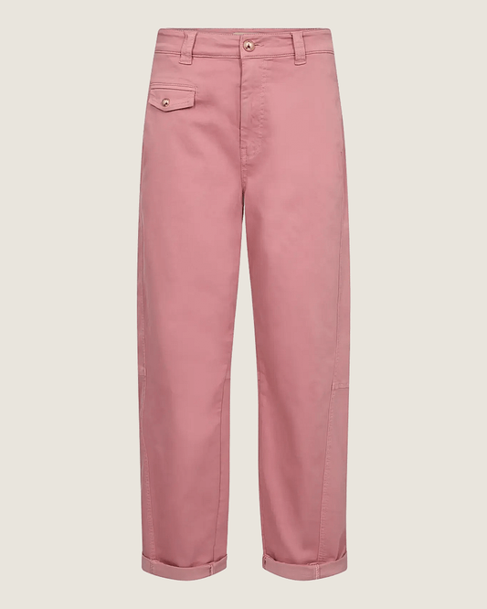 Aymen Len Pant Straight Leg Trousers - Dusty Rose-Mos Mosh-Lewis Yates