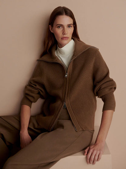 Enrico Knit Jacket - Teak Olive