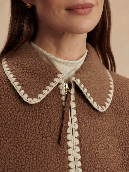 Ruiko Zip Through Fleece - Cocoa